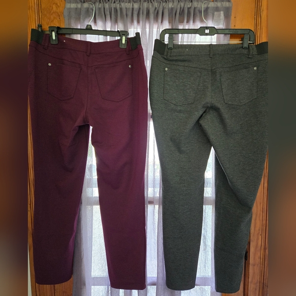Simply Vera Vera Wang Skinny Mid Rise Pants Sz Lg Bundle Of 2 - Picture 4 of 8